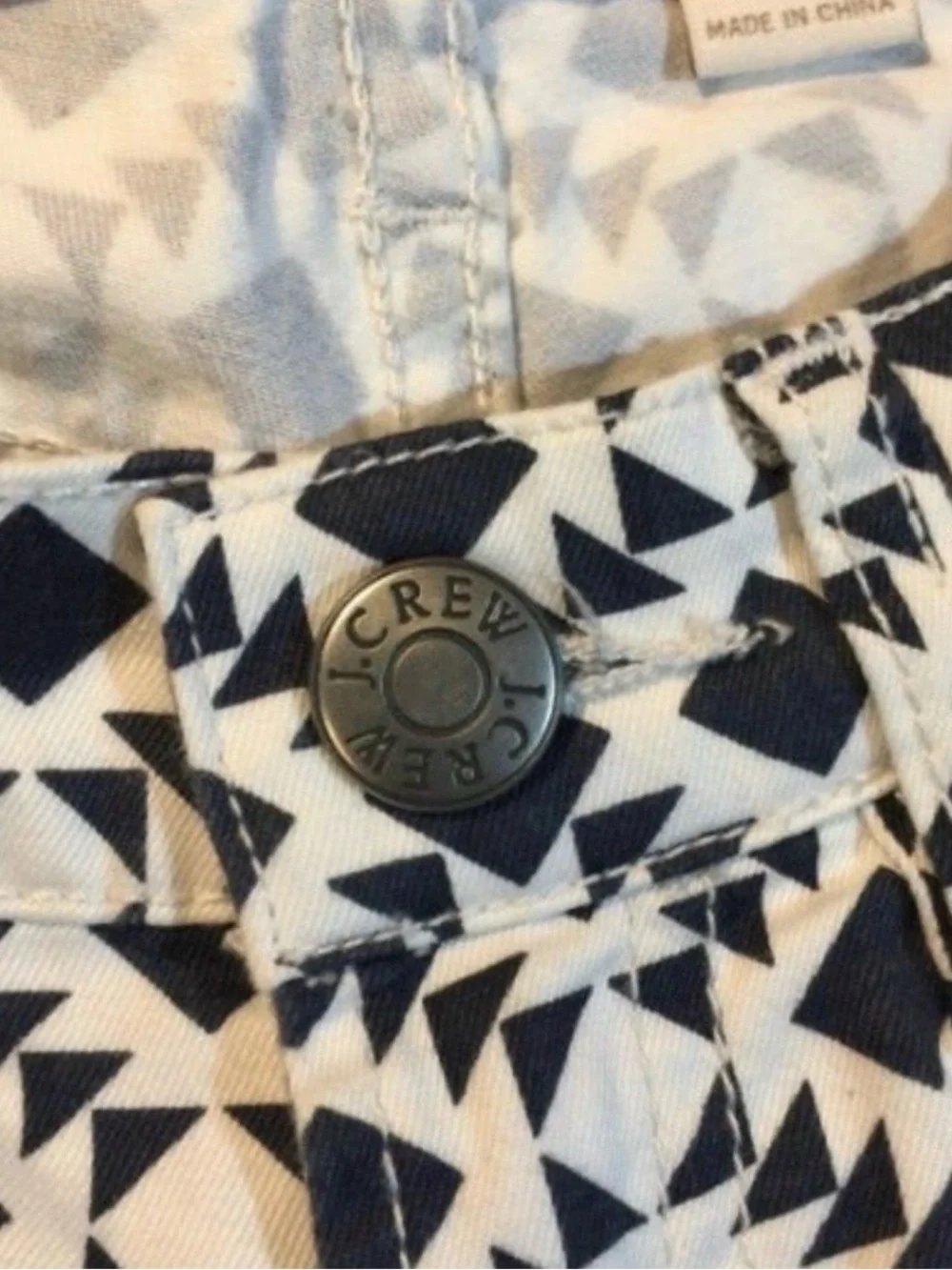 J. Crew Black & White Geometric Skinny Pants